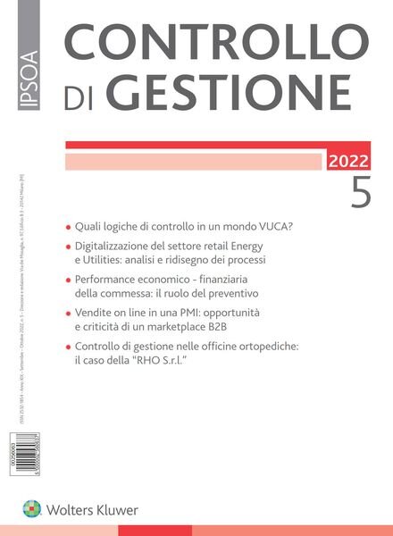 Controllo di gestione – N 5 2022 Cover