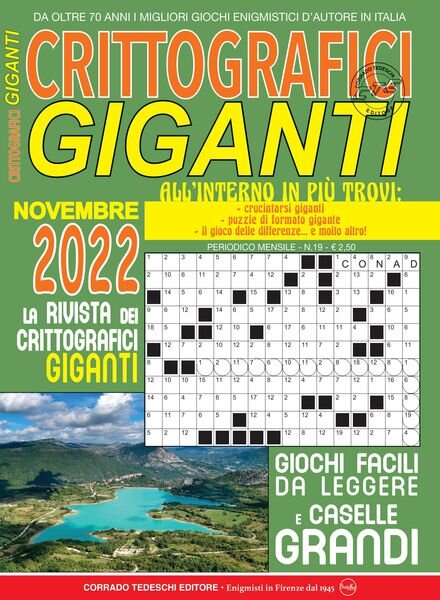 Crittografici Giganti – novembre 2022 Cover