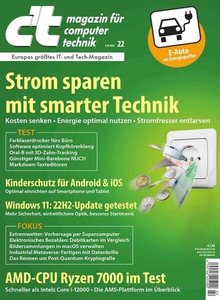 c’t magazin – 07 Oktober 2022 Cover