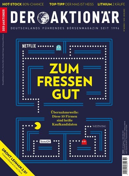 Der Aktionar – 14 Oktober 2022 Cover