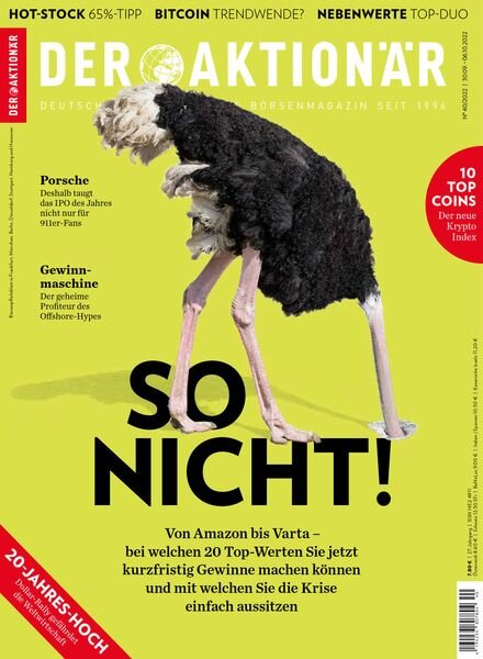 DER AKTIONaR – 30 September 2022 Cover