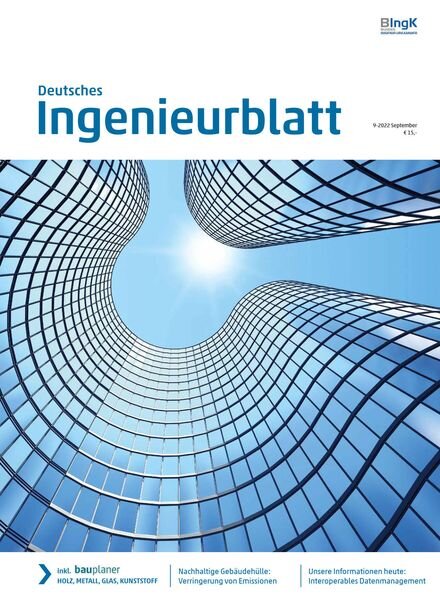 Deutsches IngenieurBlatt – September 2022 Cover
