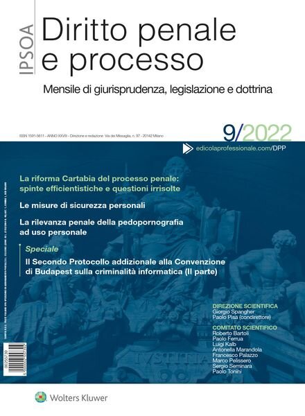 Diritto Penale e Processo – Settembre 2022 Cover
