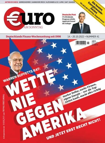 Euro am Sonntag – 14 Oktober 2022 Cover