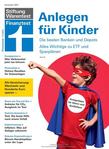 Finanztest – November 2022 Cover