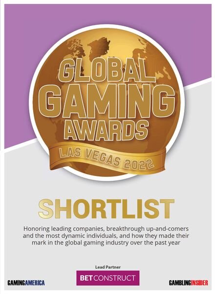 Gambling Insider – Global Gaming Awards Las Vegas 2022 Shortlist Cover