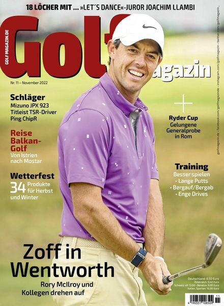 Golf Magazin – November 2022 Cover