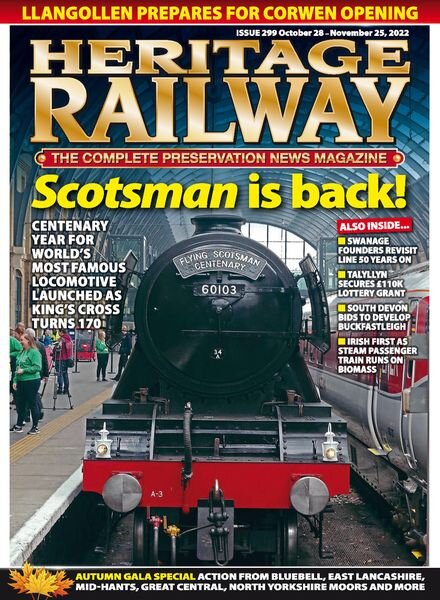 Heritage Railway – October 25 2022 Cover