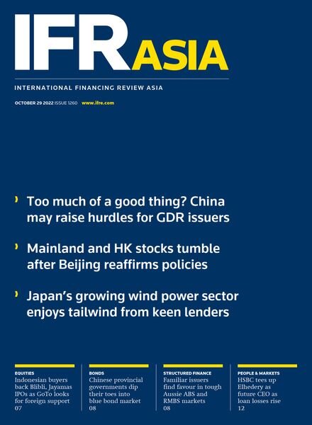 IFR Asia – October 29 2022 Cover