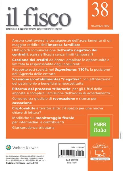 il fisco – 10 Ottobre 2022 Cover