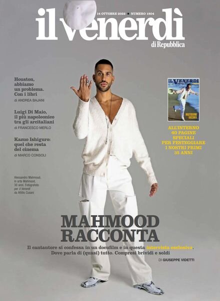 Il Venerdi di Repubblica – 14 Ottobre 2022 Cover