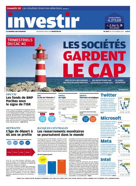 Investir – 29 Octobre 2022 Cover