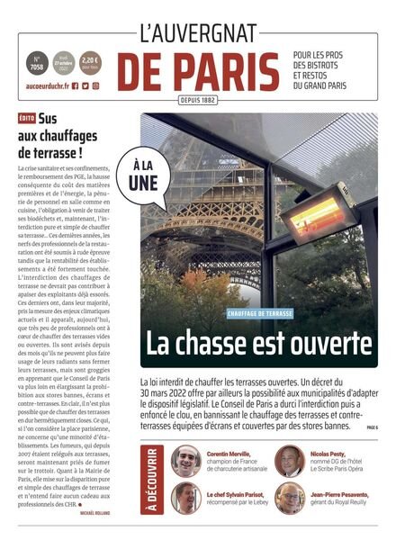 L’Auvergnat de Paris – 27 octobre 2022 Cover