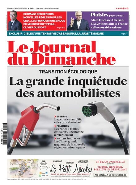 Le Journal du Dimanche – 09 octobre 2022 Cover