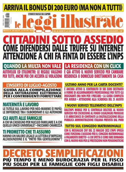 Leggi Illustrate – Luglio-Agosto 2022 Cover