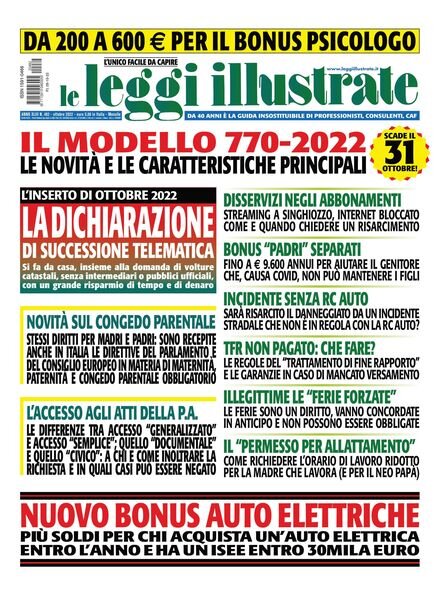 Leggi Illustrate – ottobre 2022 Cover