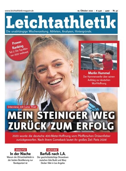 Leichtathletik – 18 Oktober 2022 Cover