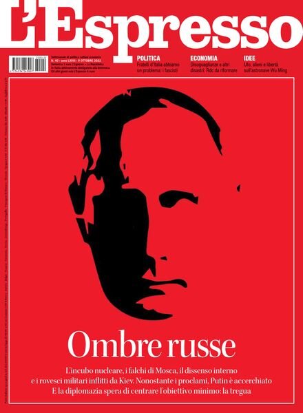 l’Espresso – 9 Ottobre 2022 Cover