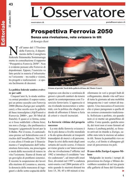 L’Osservatore – 22 ottobre 2022 Cover