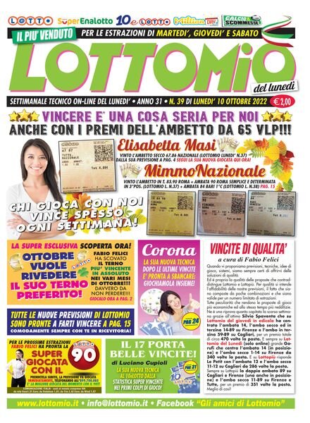 Lottomio – 10 Ottobre 2022 Cover