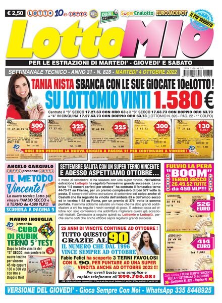 Lottomio del Giovedi – 1 Ottobre 2022 Cover