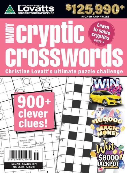 Lovatts Handy Cryptic – November 2022 Cover