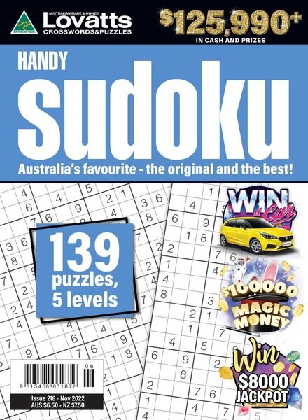 Lovatts Handy Sudoku – November 2022 Cover
