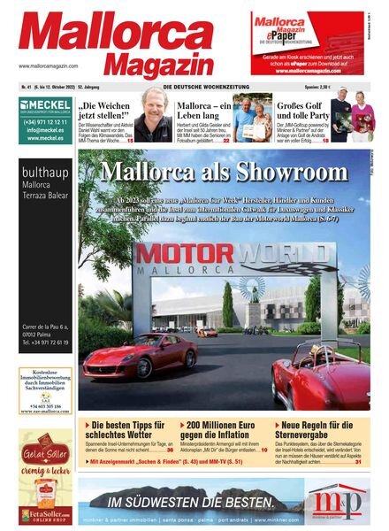 Mallorca Magazin – 6 Oktober 2022 Cover