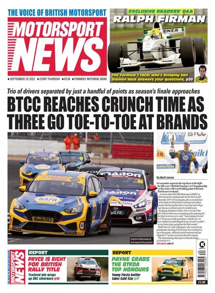 Motorsport News – September 29 2022 Cover