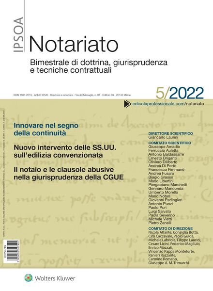 Notariato – N 5 2022 Cover