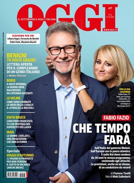 Oggi – 27 ottobre 2022 Cover