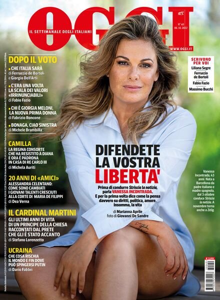 Oggi – ottobre 2022 Cover