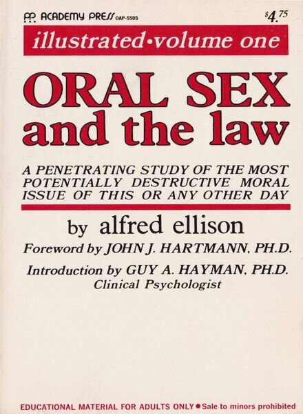 Oral Sex and the law – 1970s Cover