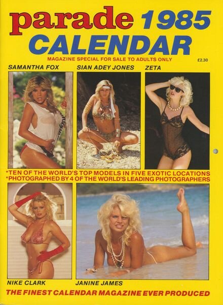 Parade – Calendar Magazine 1985 Cover