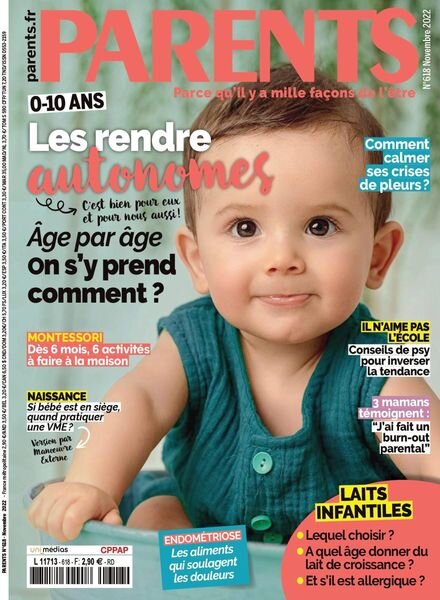Parents France – octobre 2022 Cover
