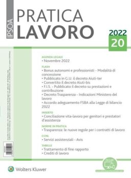 Pratica Lavoro – 15 Ottobre 2022