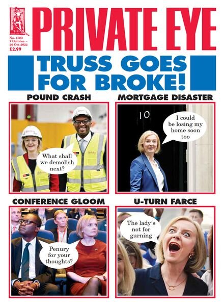 Private Eye Magazine – Issue 1583 – 7 October 2022 Cover
