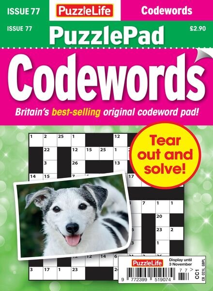 PuzzleLife PuzzlePad Codewords – 06 October 2022 Cover