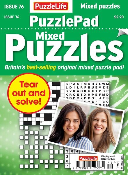 PuzzleLife PuzzlePad Puzzles – 06 October 2022 Cover