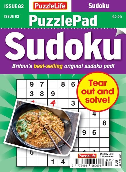 PuzzleLife PuzzlePad Sudoku – 06 October 2022 Cover