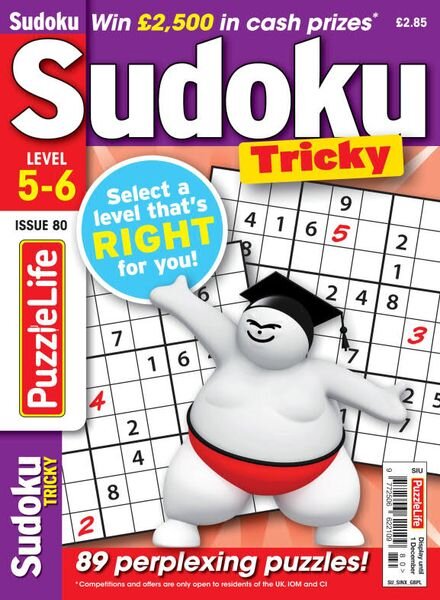 PuzzleLife Sudoku Tricky – October 2022 Cover