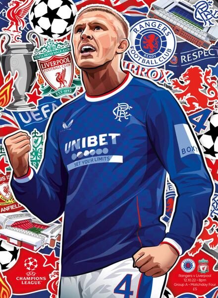Rangers Football Club Matchday Programme – Rangers v Liverpool – 12 October 2022 Cover