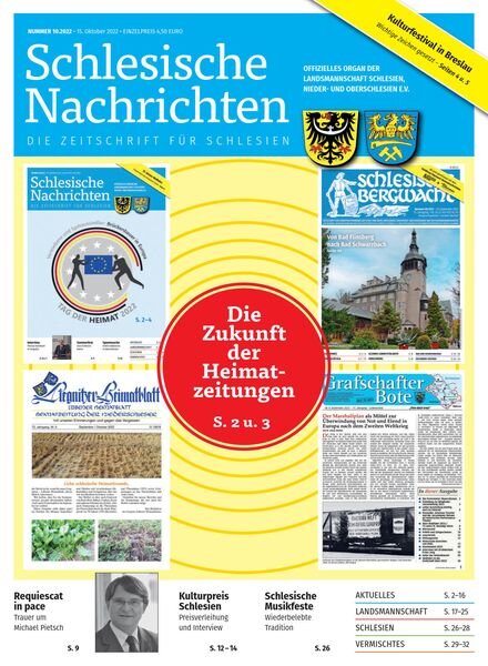 Schlesische Nachrichten – Nr 10 2022 Cover