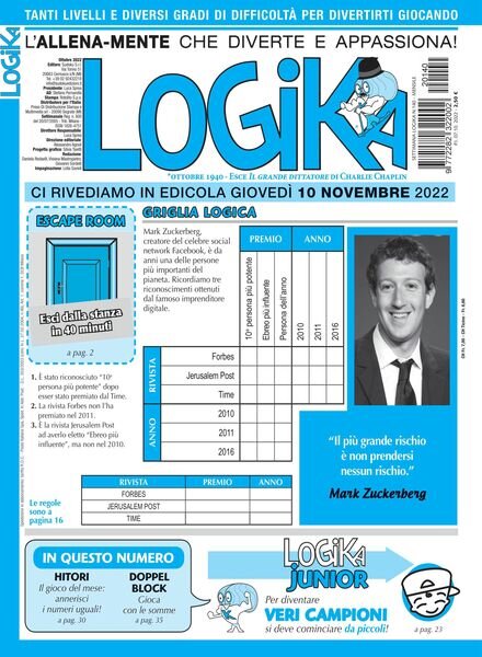 Settimana Logika – 07 ottobre 2022 Cover