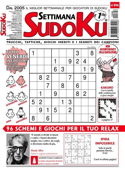 Settimana Sudoku – 12 ottobre 2022 Cover