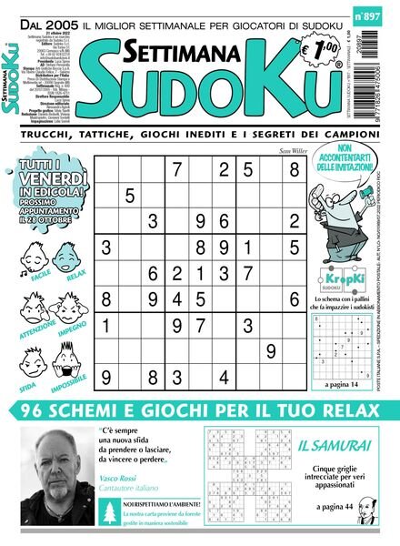 Settimana Sudoku – 19 ottobre 2022 Cover