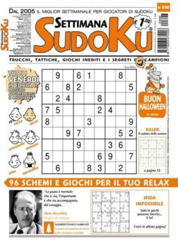 Settimana Sudoku – 26 ottobre 2022
