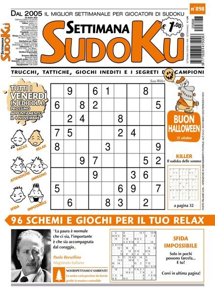 Settimana Sudoku – 26 ottobre 2022 Cover