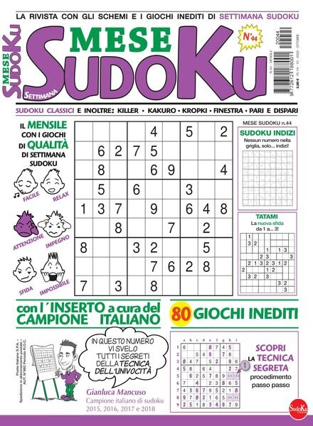 Settimana Sudoku Mese – 14 ottobre 2022 Cover