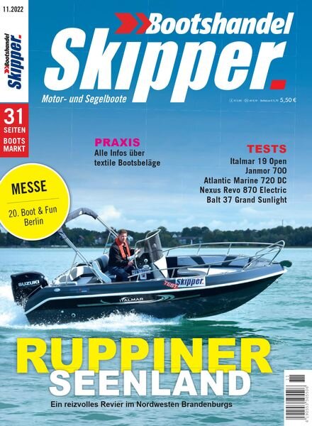 Skipper Bootshandel – Oktober 2022 Cover